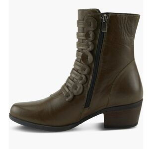 Spring Step GARIBALDI Bootie Size 8 -Olive Green